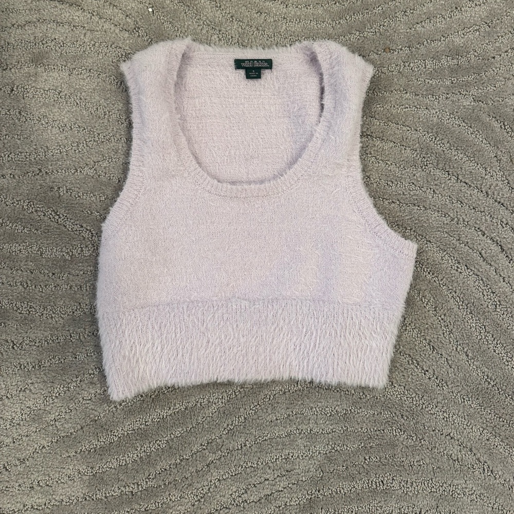 forever 21 pinkish lialac crop top